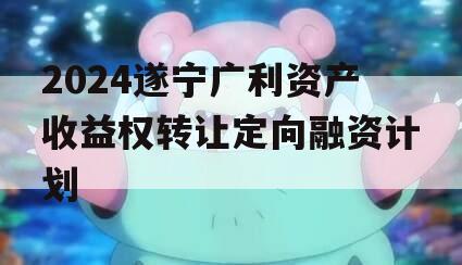 2024遂宁广利资产收益权转让定向融资计划