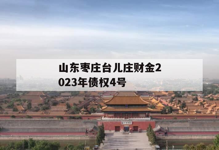 山东枣庄台儿庄财金2023年债权4号