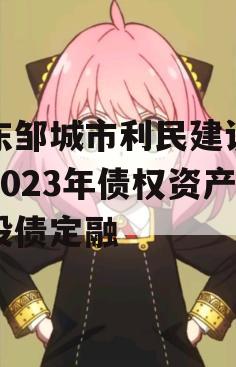山东邹城市利民建设发展2023年债权资产城投债定融