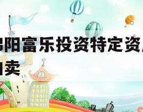 绵阳富乐投资特定资产拍卖