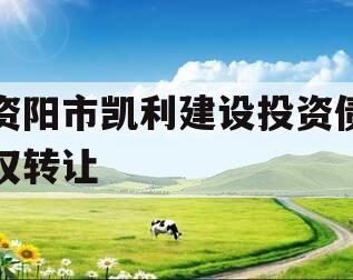 资阳市凯利建设投资债权转让