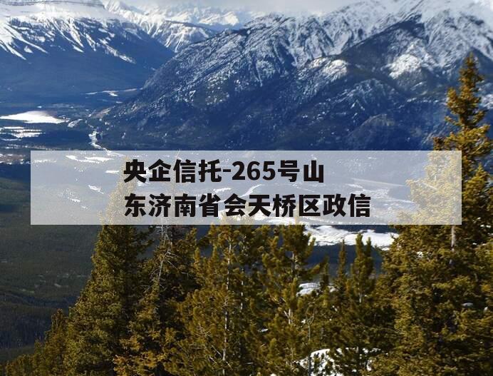 央企信托-265号山东济南省会天桥区政信