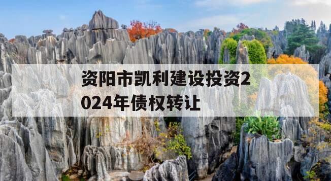 资阳市凯利建设投资2024年债权转让