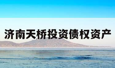 济南天桥投资债权资产