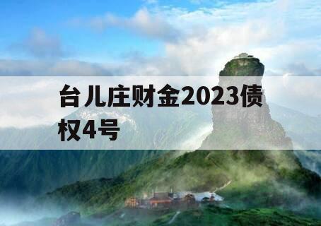 台儿庄财金2023债权4号