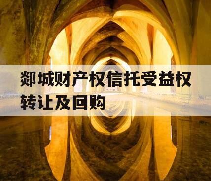 郯城财产权信托受益权转让及回购