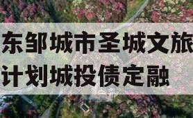 山东邹城市圣城文旅债权计划城投债定融
