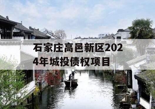 石家庄高邑新区2024年城投债权项目