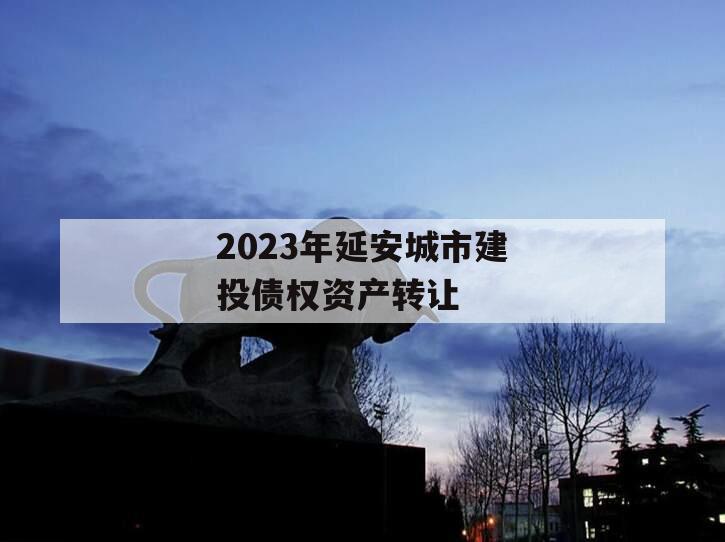 2023年延安城市建投债权资产转让