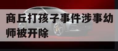 商丘打孩子事件涉事幼师被开除