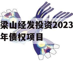 梁山经发投资2023年债权项目