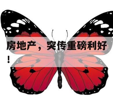房地产，突传重磅利好！