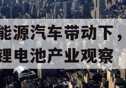 新能源汽车带动下，我国锂电池产业观察