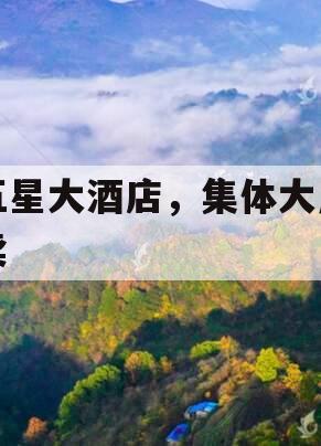 五星大酒店，集体大甩卖