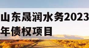 山东晟润水务2023年债权项目