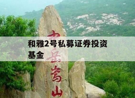 和雅2号私募证券投资基金