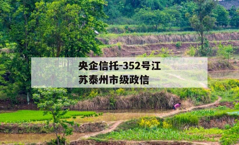 央企信托-352号江苏泰州市级政信