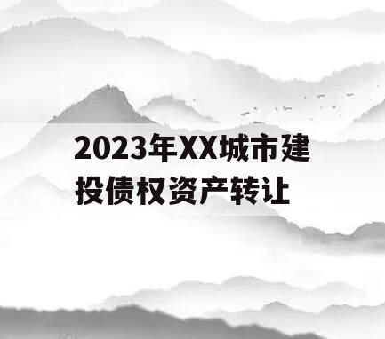 2023年XX城市建投债权资产转让
