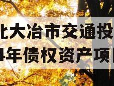 湖北大冶市交通投资2024年债权资产项目