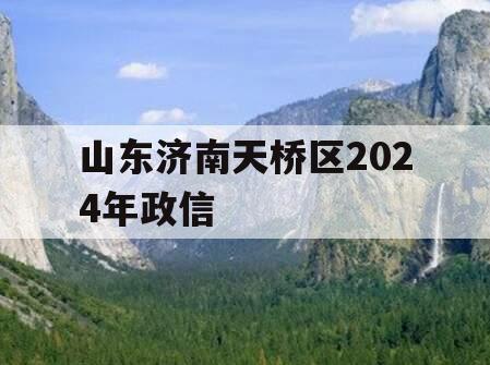 山东济南天桥区2024年政信