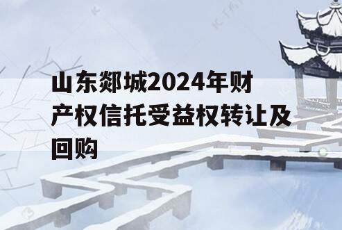 山东郯城2024年财产权信托受益权转让及回购