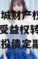 山东郯城财产权信托2024年受益权转让及回购城投债定融