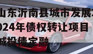 山东沂南县城市发展2024年债权转让项目城投债定融