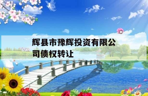 辉县市豫辉投资有限公司债权转让
