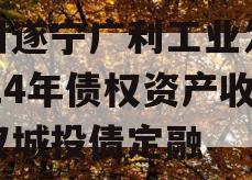 四川遂宁广利工业发展2024年债权资产收益权城投债定融