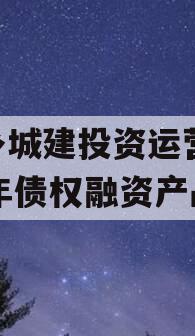 金乡城建投资运营2024年债权融资产品