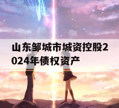 山东邹城市城资控股2024年债权资产