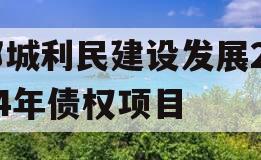 邹城利民建设发展2024年债权项目