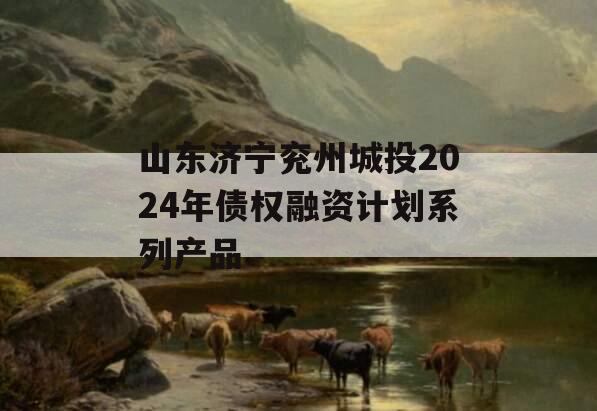 山东济宁兖州城投2024年债权融资计划系列产品
