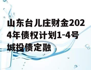 山东台儿庄财金2024年债权计划1-4号城投债定融