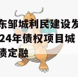 山东邹城利民建设发展2024年债权项目城投债定融