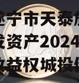 四川遂宁市天泰旅游投资开发资产2024年债权收益权城投债定融