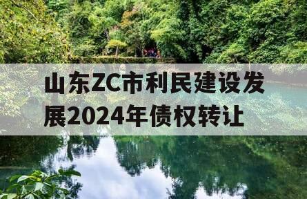 山东ZC市利民建设发展2024年债权转让
