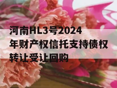 河南HL3号2024年财产权信托支持债权转让受让回购