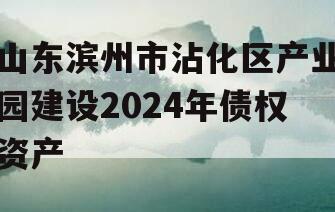 山东滨州市沾化区产业园建设2024年债权资产