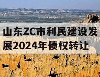 山东ZC市利民建设发展2024年债权转让
