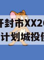 河南开封市XX2024融资计划城投债定融