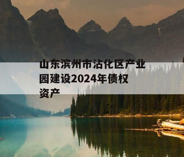山东滨州市沾化区产业园建设2024年债权资产