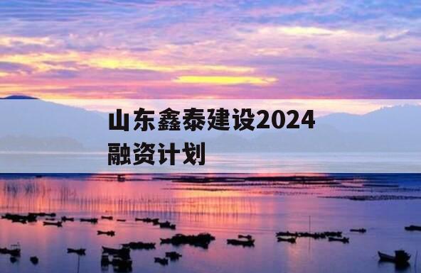 山东鑫泰建设2024融资计划