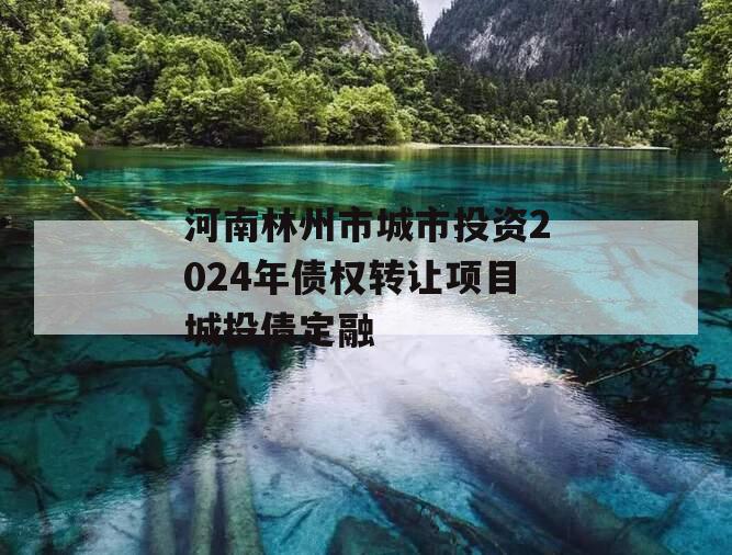 河南林州市城市投资2024年债权转让项目城投债定融