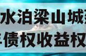 山东水泊梁山城建2024年债权收益权