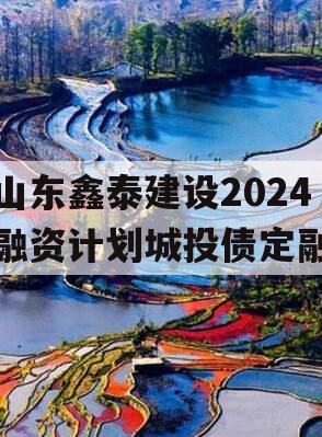 山东鑫泰建设2024融资计划城投债定融