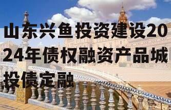 山东兴鱼投资建设2024年债权融资产品城投债定融