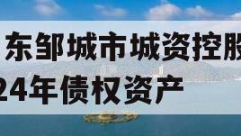 山东邹城市城资控股2024年债权资产