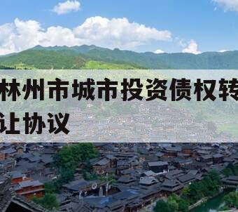 林州市城市投资债权转让协议