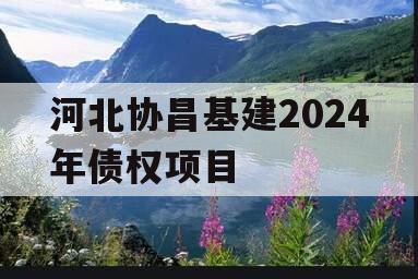 河北协昌基建2024年债权项目